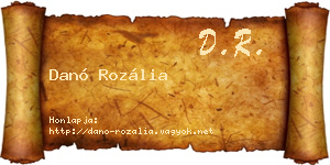 Danó Rozália névjegykártya