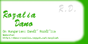 rozalia dano business card